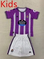 2024-2025 Real Valladolid Home Purple&White Kid/Youth Soccer Uniform-AY