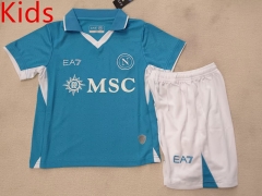 2024-2025 Napoli Home Blue Kids/Youth Soccer Uniform-507