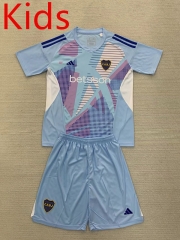 2024-2025 Boca Juniors Goalkeeper Laker Blue Kids/Youth Soccer Uniform-AY