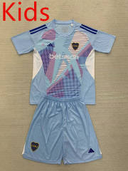 2024-2025 Boca Juniors Goalkeeper Laker Blue Kids/Youth Soccer Uniform-AY