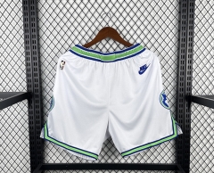 2024 Retro Version Minnesota Timberwolves White NBA Shorts-311