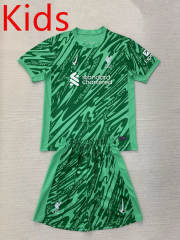 2024-2025 Liverpool Goalkeeper Green Kids/Youth Soccer Uniform-AY