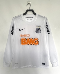 Retro Version 12-13 Santos FC Home White LS Thailand Soccer Jersey AAA-811