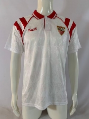 Retro Version 92-93 Sevilla Home White Thailand Soccer Jersey AAA-503