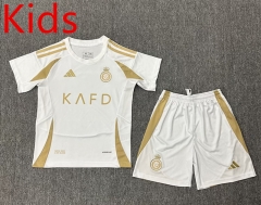 2024-2025 Al-Nassr FC 2nd Away White Kids/Youth Soccer Unifrom-3162