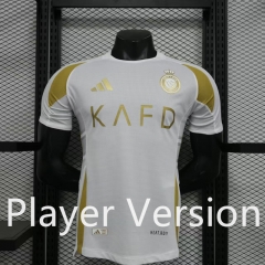 Player Version 2024-2025 Al-Nassr FC 2nd Away White Thailand Soccer Jersey AAA-888