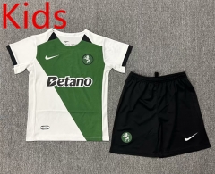 100th Anniversary Edition Sporting Clube de Portugal White Kid/Youth Soccer Uniform-3162