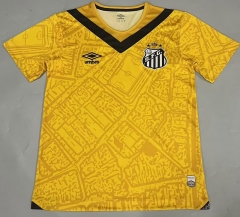 (S-4XL) 2024-2025 Santos FC 2nd Away Yellow Thailand Soccer Jersey AAA-908