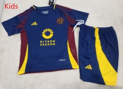 2024-2025 Roma 2nd Away Royal Blue Kids/Youth Soccer Uniform