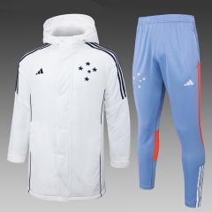 2024-2025 Cruzeiro EC White Cotton Coat Uniform With Hat-815