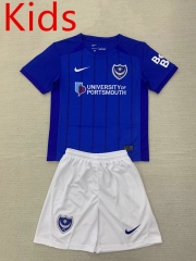 2024-2025 Plymouth Argyle F.C. Home Blue Kid/Youth Soccer Uniform-AY