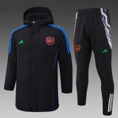 2024-2025 Arsenal Black Cotton Coat Uniform With Hat-815