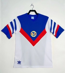 Retro Version 1987 Club America Away White&Blue Thailand Soccer Jersey AAA-811