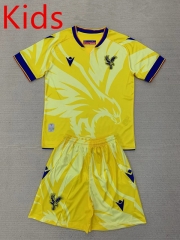 2024-2025 Crystal Palace Away Yellow Kid/Youth Soccer Uniform-AY