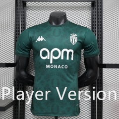 Player Version 2024-2025 Monaco 2nd Away Green Thailand Soccer Jersey AAA-888
