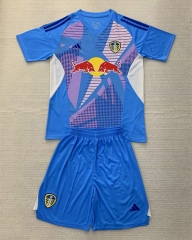 2024-2025 Leeds United Goalkeeper Laker Blue Soccer Uniform-AY