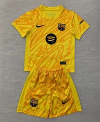 2024-2025 Barcelona Goalkeeper Yellow Soccer Uniform-AY