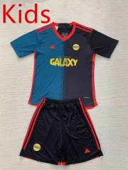 2024-2025 Los Angeles Galaxy 2nd Away Blue&Black Kids/Youth Soccer Uniform-AY