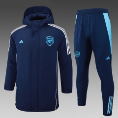 2024-2025 Arsenal Royal Blue Cotton Coat Uniform With Hat-815