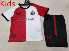 2024-2025 Feyenoord Rotterdam Home Red&White Kids/Youth Soccer Uniform-507