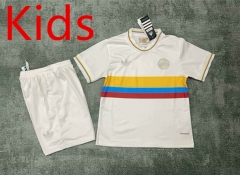 100th Anniversary Edition Colombia White Kids/Youth Soccer Uniform-2483