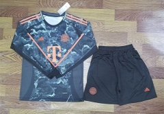 2024-2025 Bayern München Away Black&Blue LS Soccer Uniform-709