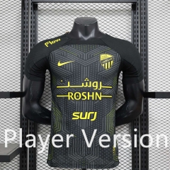 Player Version 2024-2025 Al Ittihad Saudi 2nd Away Black&Gray Thailand Soccer Jersey AAA-888