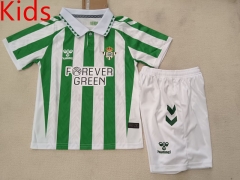 2024-2025 Real Betis Home White&Green Kid/Youth Soccer Unifrom-507