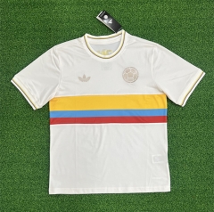（S-4XL）2024-2025 100th Anniversary Edition Colombia White Thailand Soccer Jersey AAA-403