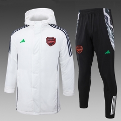 2024-2025 Arsenal White Cotton Coat Uniform With Hat-815
