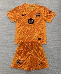 2024-2025 Barcelona Goalkeeper Orange Soccer Uniform-AY