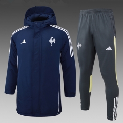 2024-2025 Atlético Mineiro Royal Blue Cotton Coat Uniform With Hat-815