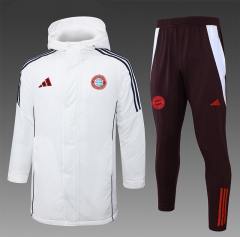 2024-2025 Bayern München White Cotton Coat Uniform With Hat-815