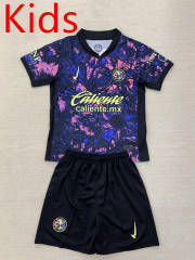 2024-2025 Club America 2nd Away Blue&Pink Kids/Youth Soccer Uniform-AY