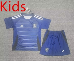 2024-2025 Aston Villa 2nd Away Blue Kids/Youth Soccer Uniform-2353