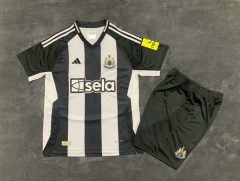 (S-4XL) 2024-2025 Newcastle United Home Black&White Soccer Uniform-2483