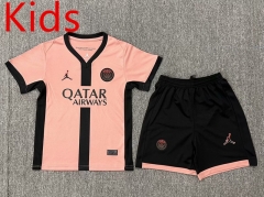 2024-2025 Paris SG 2nd Away Pink Kid/Youth Soccer Uniform-3162