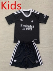 2024-2025 Arsenal Goalkeeper Black Kids/Youth  Soccer Uniform-AY