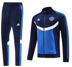 2024-2025 Manchester United Royal Blue Thailand Soccer Jacket Uniform-LH