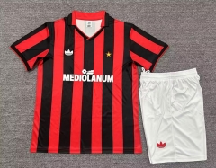 Retro Version 1990-1991 AC Milan Home Red&Black Soccer Uniform-718