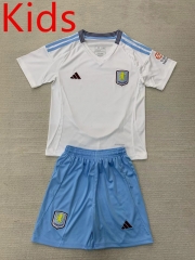 2024-2025 Aston Villa Away White Kids/Youth Soccer Uniform-AY