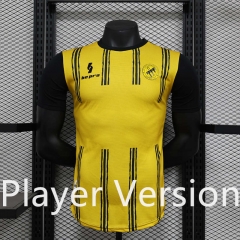 Player Version 2024-2025 USM El Harrach Yellow Thailand Soccer Jersey AAA-888