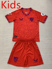 2024-2025 Sevilla Away Red Youth/Kids Soccer Uniform-AY
