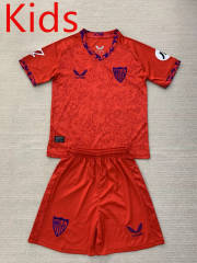 2024-2025 Sevilla Away Red Youth/Kids Soccer Uniform-AY
