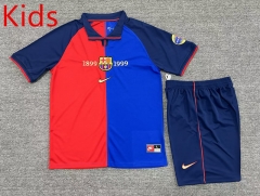 Retro Version 1899-1999 Barcelona Red&Blue Kid/Youth Soccer Uniform-718
