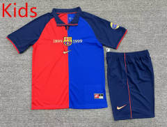 Retro Version 1899-1999 Barcelona Red&Blue Kid/Youth Soccer Uniform-718