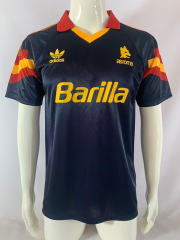 Retro Version 91-92 Roma 2nd Away Royal Blue Thailand Soccer Jersey AAA-503
