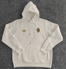 2024-2025 Juventus White Thailand Soccer Tracksuit Top With Hat-LH