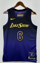 2025 City Edition Los Angeles Lakers Blue&Purple #6 NBA Jersey-311