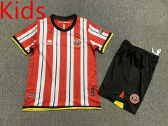 2024-2025 Sheffield United Home Red&White Kids/Youth Soccer Uniform-7809